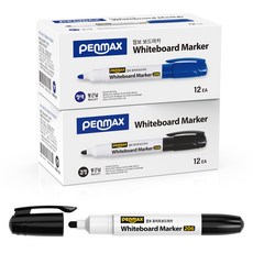 PENMAX 白板筆 2款 12入, 黑藍, 1套