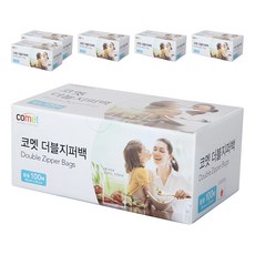 comet 雙拉鍊保鮮袋, 中(M), 100入, 6盒