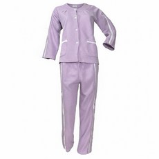 病人服套裝-扣領式-秋冬款-女款 100%棉