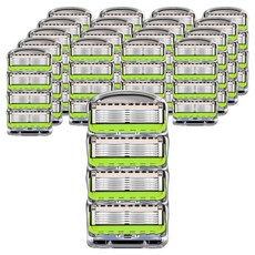 Daonselect 吉列鋒隱動力相容5層優質刮鬍刀片, 1入, 72個