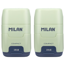 MILAN COMPACT 1918系列 橡皮擦 + 削筆器, 顏色隨機, 2個