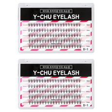 y-chu 頂級單株局部假睫毛 5款 x 20p 套組 B-1-1, 黑色, 2套