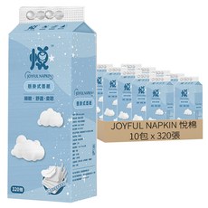 JOYFUL NAPKIN 悅棉 可掛式抽取面紙, 1包, 10包