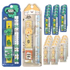 Pinkfoot 造型文具組 2款 各6入+隨機造型公仔 2款 6入, 混色, 2組