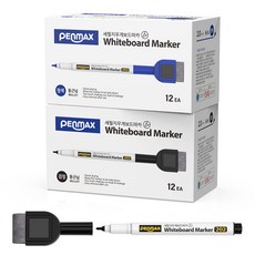 PENMAX 迷你板擦白板筆 黑色 12入+藍色 12入, 混色, 1套