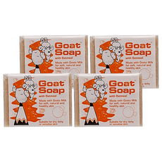 澳洲 Goat Soap 羊乳皂-燕麥 溫和滋潤 適合各種膚質, 100g, 4入