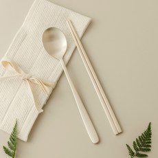 오부자 국산 유기 민자 수저세트, 1세트, 숟가락 + 젓가락