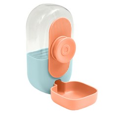 毛皇上 藍拼橘 800ml 寵物自動飲水機 掛籠式飲水器, 1個