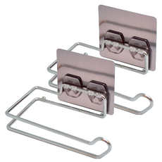Easy 易立家 無痕掛勾 捲筒衛生紙架, 銀色, 2組