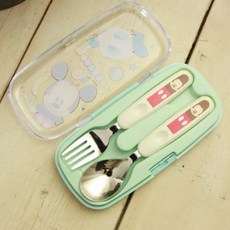 Disney 迪士尼 嬰兒湯匙叉子餐具組, 米奇唐老鴨款, 1組