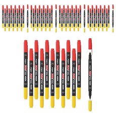 PENMAX 雙頭電腦閱卷用簽字筆 紅色+黑色, 混色, 60個