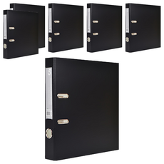 ECO Chungwoon 環保5公分厚夾板 A4活頁夾, 黑色, 6本