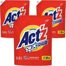 碧珍 Act's 強力凝膠滾筒用洗衣精 清新花香 補充包, 2L, 3個