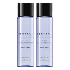미샤 퍼펙트 메이크업 워터프루프 립 앤 아이 리무버, 2개, 100ml