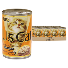 惜時 US CAT 貓罐, 鮪魚 + 雞肉, 400g, 24罐