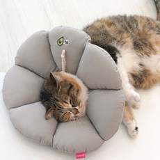 패리스독 반려동물 넥카라쿠션 깔대기 꿀잠카라 그레이, 1개