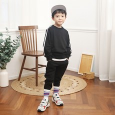 KIDSCODI 兒童雙線條上下套裝