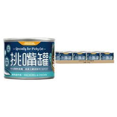 汪喵星球 挑嘴貓主食罐, 鯖魚雞肉, 165g, 12罐