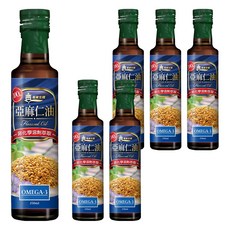 義美生機 亞麻仁油 非化學溶劑萃取 Omega-3, 250ml, 6瓶