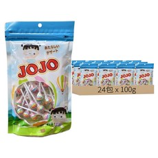JOJO 炫彩迷你棒棒糖, 100g, 24包
