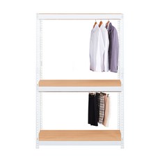 스피드랙 V2 3단 행거 1100 x 400 x 1800 mm + 봉 2p, 화이트