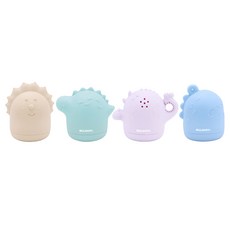 戲水沐浴玩具 恐龍4件組, 1套, 劍龍, 泡泡龍, 三角龍, 梁龍