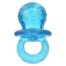 Earth Rated 莎賓 經典奶嘴 耐咬潔牙 藍色 狗玩具, 4吋, 1個