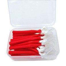 Lemeis L型彩色牙間刷 紅色, 25入, 1個