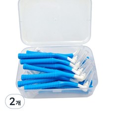 르메이스 L자형 컬러 치간칫솔 블루, 25개입, 2개