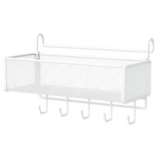 오템 걸이형 침대 수납 바구니, 화이트, 1개