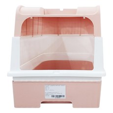 iCat 寵喵樂 紫外線雙門豪華上掀抽屜式B款貓砂盆, 50 x 35 x 37cm, 粉色, 1個