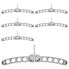 樂居家 旅行摺疊衣架/擴充衣架/門後衣架/8孔衣架/門後掛架/椅背衣架, 米白色, 6個