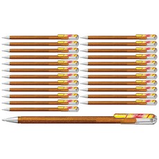 펜텔 하이브리드 듀얼메탈릭 데코펜 1.0mm K110-DMZX, 골드 + 메탈릭레드 + 골드, 24개