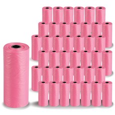 Meongyang 寵物拾便袋 補充用, 粉色的, 20枚, 42捲