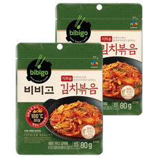 CJ bibigo 炒泡菜 常溫保存 露營旅行方便攜帶, 80g, 2包