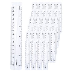 deLi 得力 易握尺 15cm, 30個, 透明