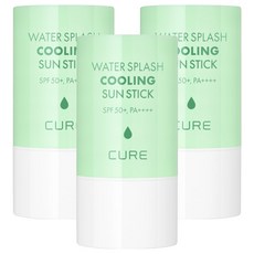 김정문알로에 큐어 워터 스플래쉬 쿨링 선스틱 SPF50+ PA++++, 23g, 3개