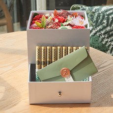 ASPASIA Calli康乃馨鈔票禮盒 + 留言插牌, 紅色