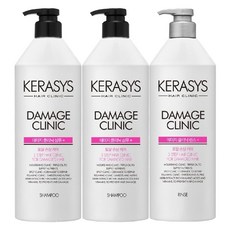KERASYS 植萃系抗損洗潤組 重度損傷髮用 洗髮精750ml 2瓶 + 潤髮乳750ml, 1組