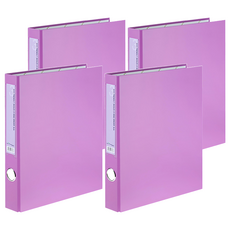 ECO Chungwoon 環保D型3孔活頁夾3cm A4, 紫色, 4本