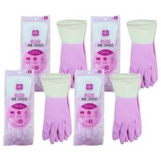 태화 면코팅 투톤 고무장갑 양손착용, 핑크, 소(S), 4개