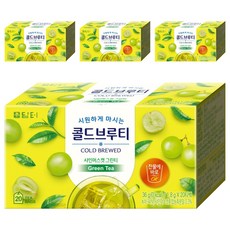 담터 콜드브루티 샤인머스캣 그린티, 1.8g, 20개입, 4개