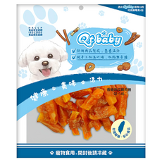 Qt baby 寵物肉乾分享包, 香嫩地瓜雞肉捲, 新鮮肉品製成, 純手工低溫烘烤, 低脂無負擔, 適用於犬、貓, 100g, 1包