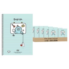 the open house 醜萌怪獸 英文筆記本 23-5801, 10個, 顏色隨機