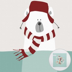 ARTJOY DIY名畫 20*20cm, 受寒的白熊款