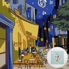 ARTJOY DIY名畫 20*20cm, 夜晚的咖啡廳露臺款