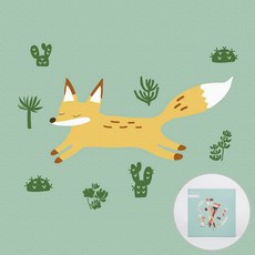 ARTJOY DIY數字油畫 20*20cm, 沙漠狐狸夢, 1組