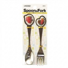 Skater Cars 不鏽鋼叉匙組, 閃電麥坤, 兒童湯匙 + 叉子, 1組