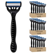 Tamsaa 優質拋棄式6層刀片刮鬍刀, 3盒, 10支