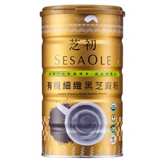 SESAOLE 芝初 有機細緻黑芝麻粉, 380g, 1罐